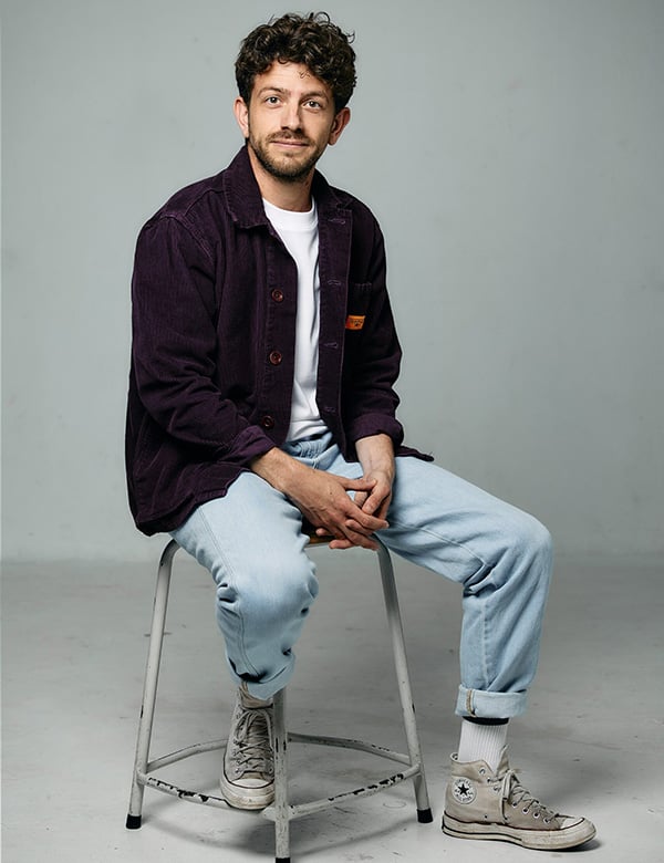 Mannelijk model met bruin haar Jeroen J.