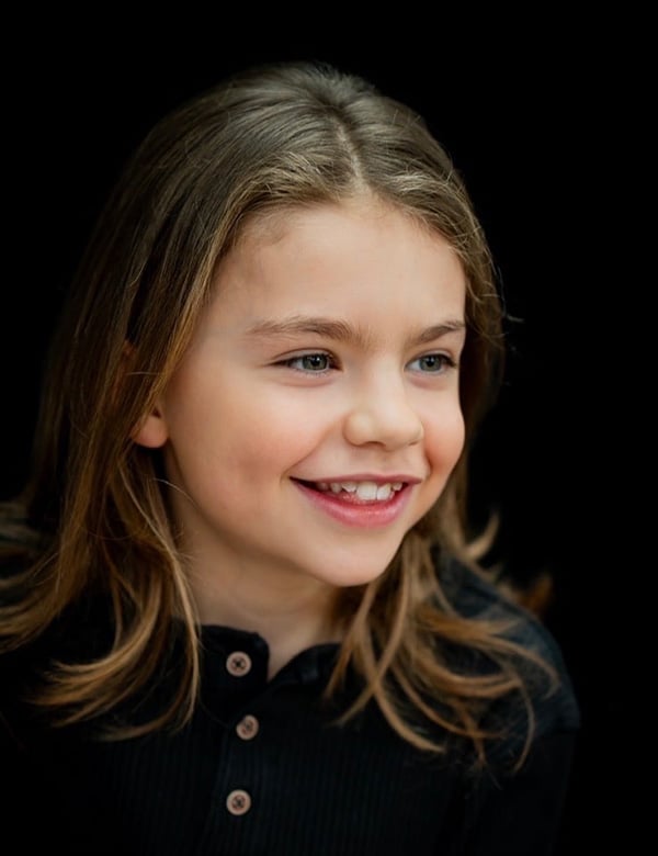 Kindermodel met halflang haar Loïc