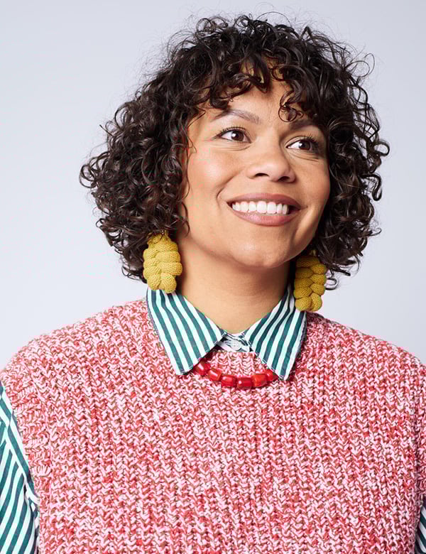 Vrouwelijk model met bruin haar Maxime T.