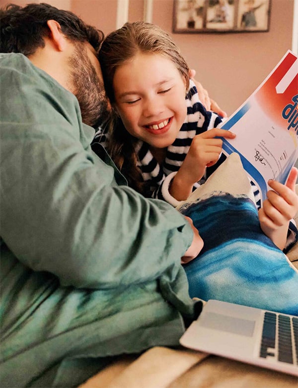 Kindermodel met donkerblond haar Zaïra