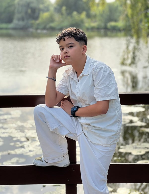 Kindermodel met bruin haar Rayan S.