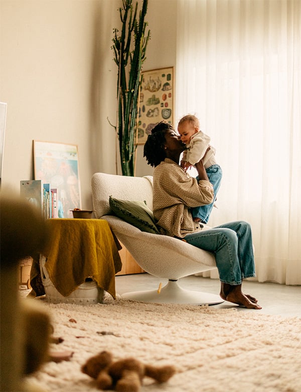 Modellen gezin Familie Osei