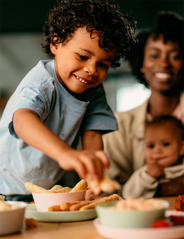 Modellen gezin Familie Osei