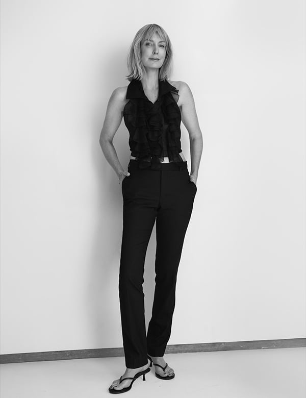 vrouwelijk model met blond haar Mirja