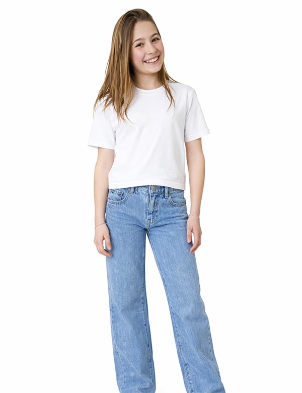 Tienermodel met donkerblond haar Sanne Sc.