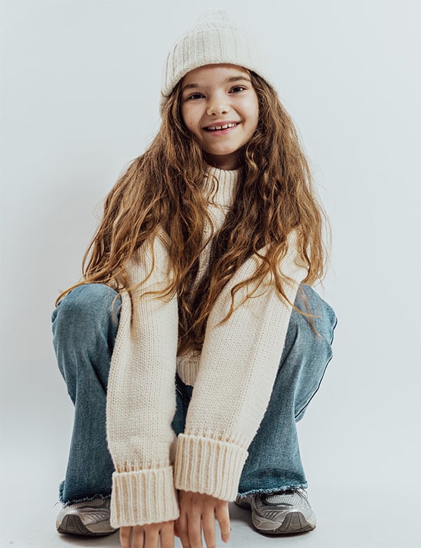 Kindermodel met bruin haar Zenne