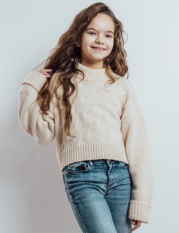 Kindermodel met bruin haar Zenne