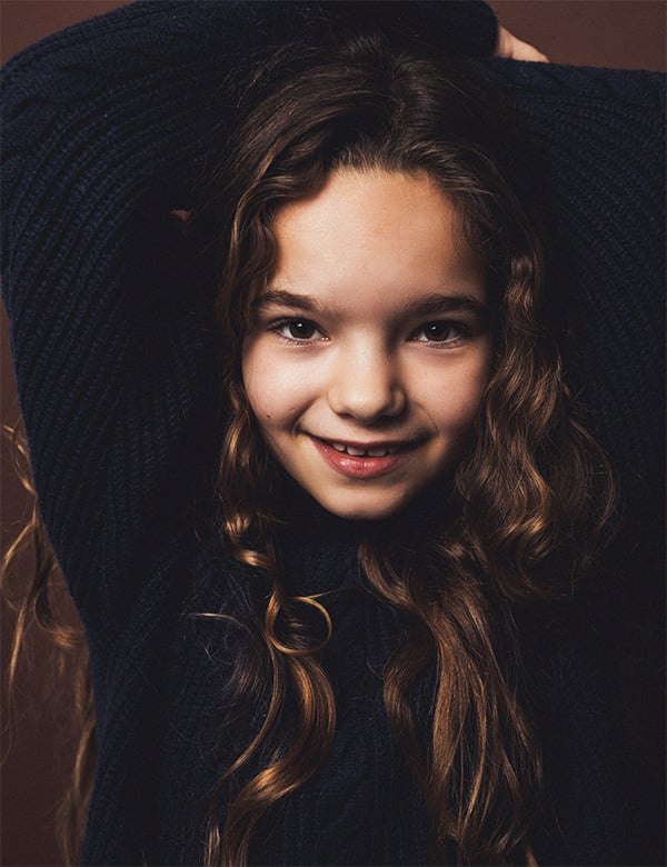 Kindermodel met bruin haar Zenne