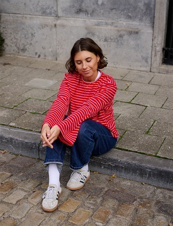 Vrouwelijk model met bruin haar Benthe G.