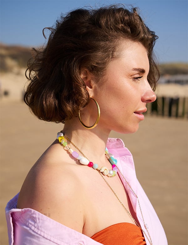 Vrouwelijk model met bruin haar Benthe G.