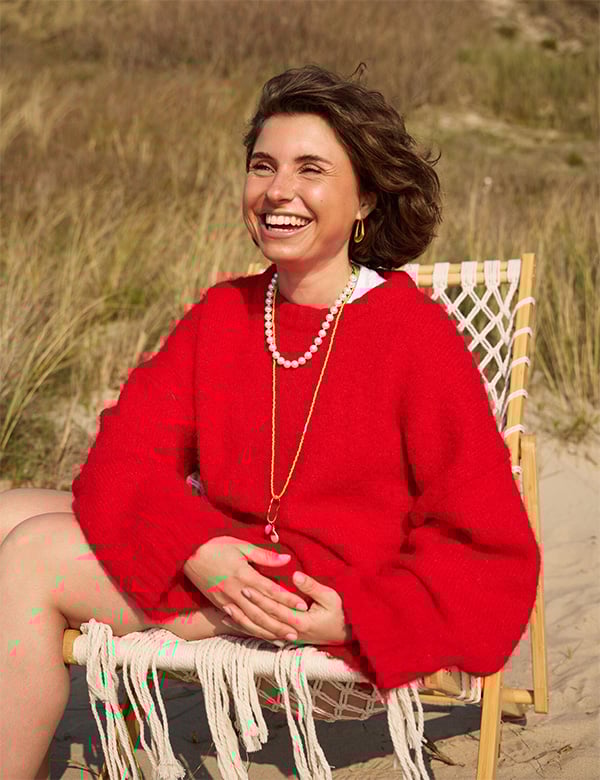 Vrouwelijk model met bruin haar Benthe G.