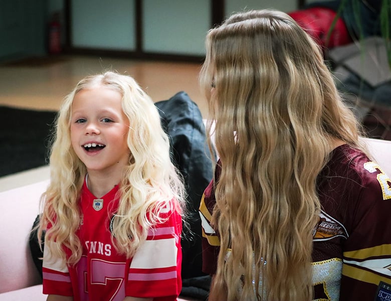 kindermodel met blond haar Laurie K.