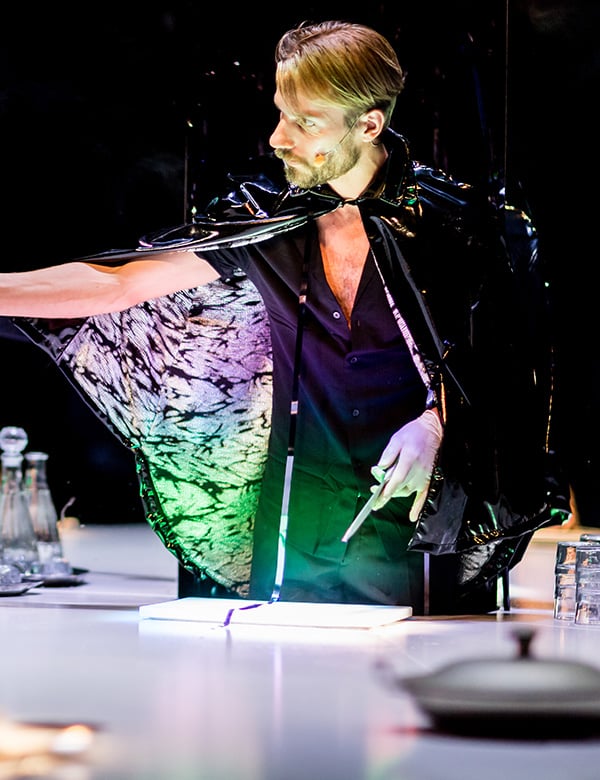 mannelijk model met donker haar Serge