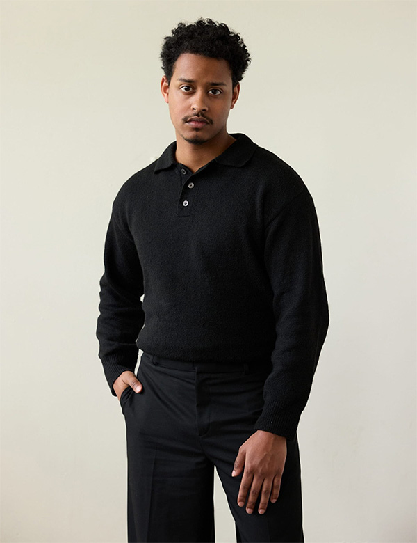 Mannelijk model met donkerbruin haar Jazzley