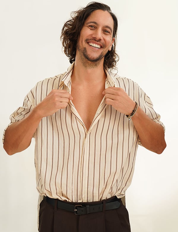 mannelijk model met langer haar Marvin R.
