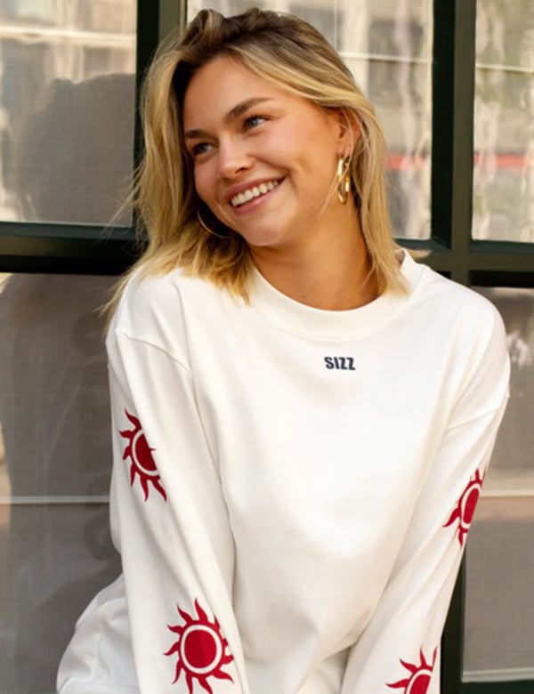 vrouwelijk model met blond haar Sterre.