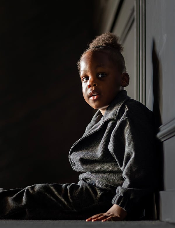 Kindermodel met bruin haar Devante