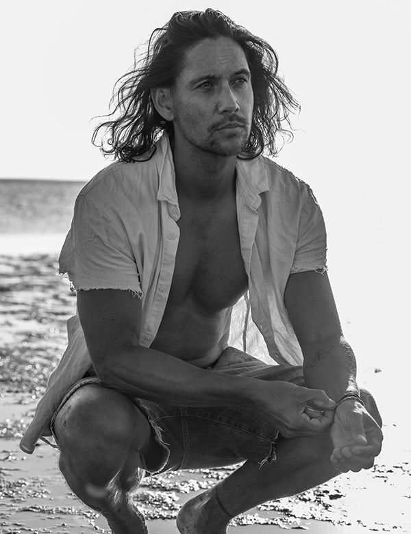 Mannelijk model met bruin haar Marvin R.