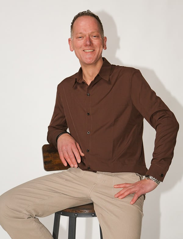 mannelijk model met blauwe ogen Robbert T.