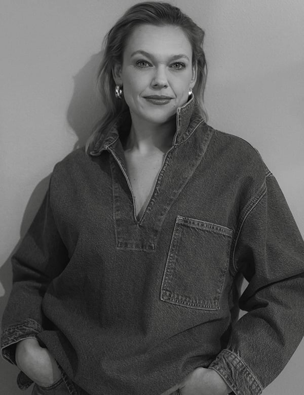Vrouwelijk model met blond/bruin haar Ysabel