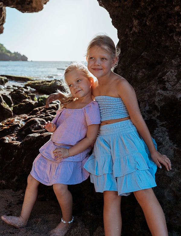 Kindermodel met lichtblond haar Fleur Vo