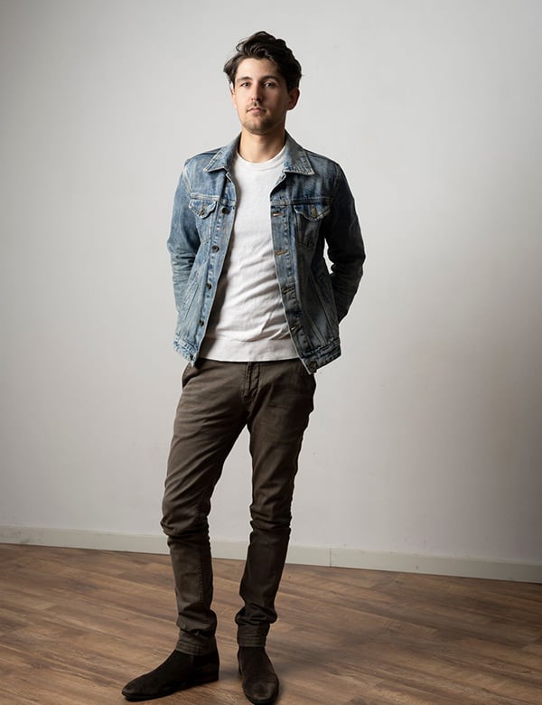 mannelijk model met donker haar Rik A.
