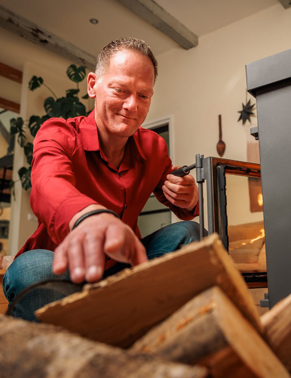 mannelijk model met blauwe ogen Robbert T.
