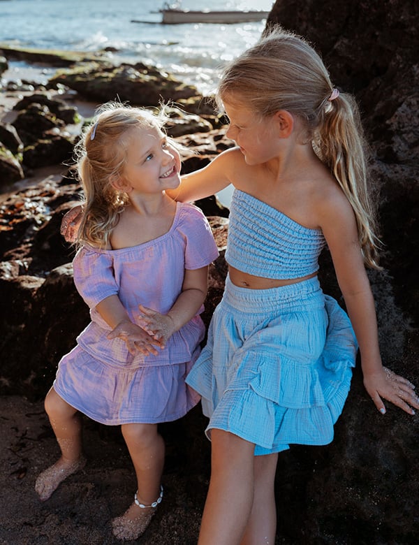 Kindermodel met lichtblond haar Sofie V.