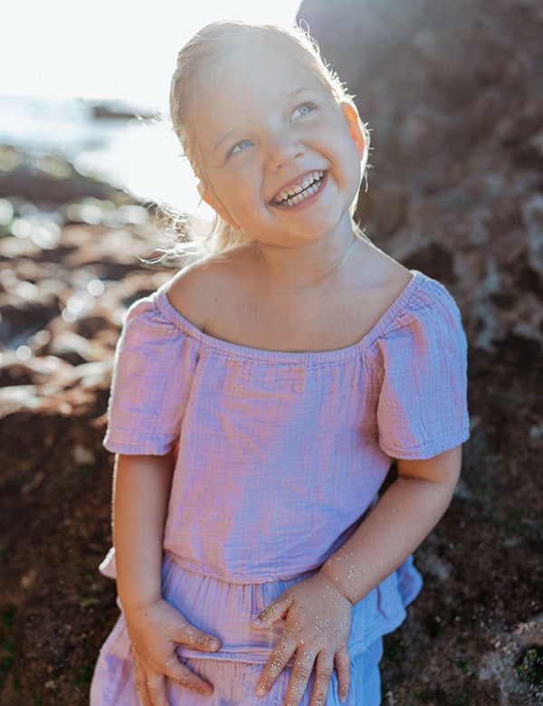 Kindermodel met lichtblond haar Sofie V.