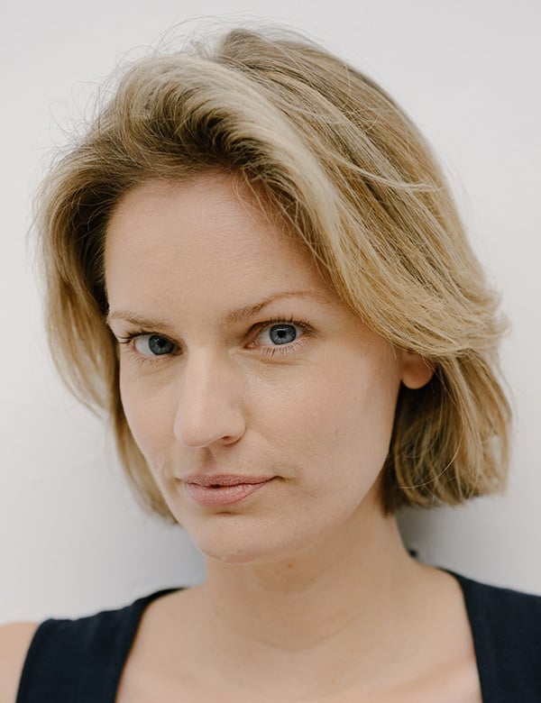 Vrouwelijk model met blond/bruin haar Ellen G.
