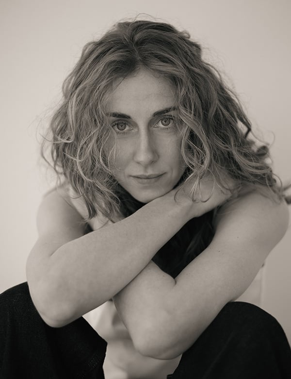 Vrouwelijk model met blond/rossig haar Lynn V.