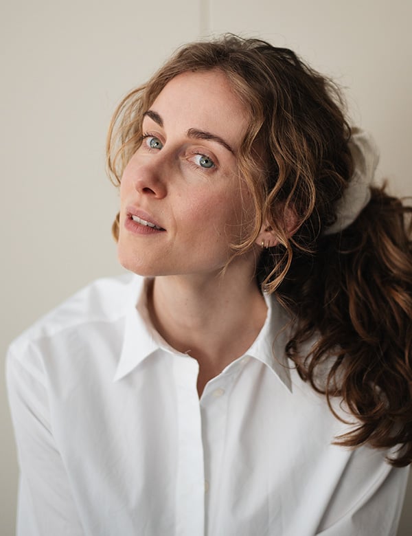 Vrouwelijk model met blond/rossig haar Lynn V.