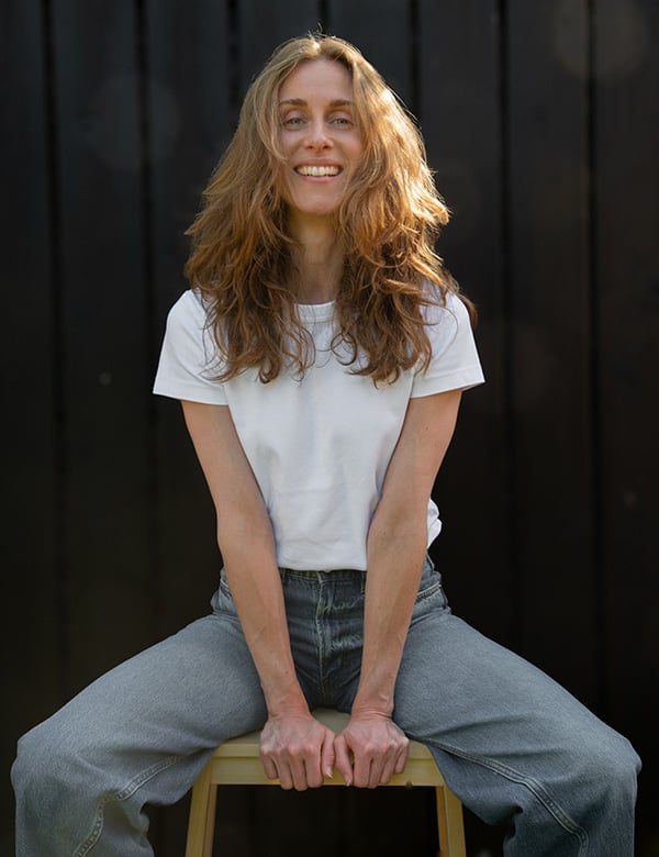 Vrouwelijk model met blond/rossig haar Lynn V.