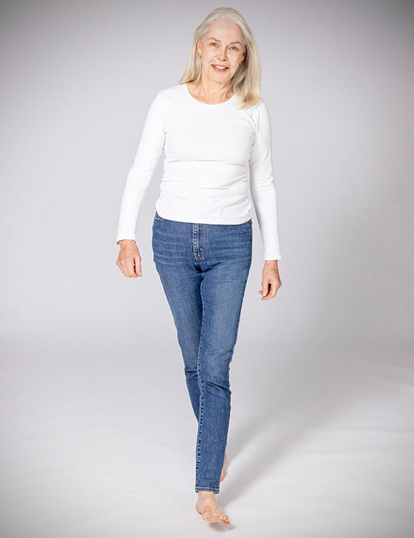 Vrouwelijk model met grijs haar Ursuline