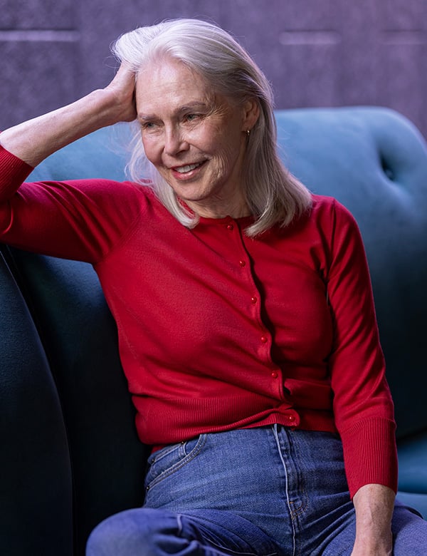 Vrouwelijk model met grijs haar Ursuline