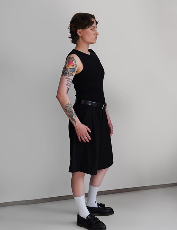 Vrouwelijk model met bruin haar Anuschka
