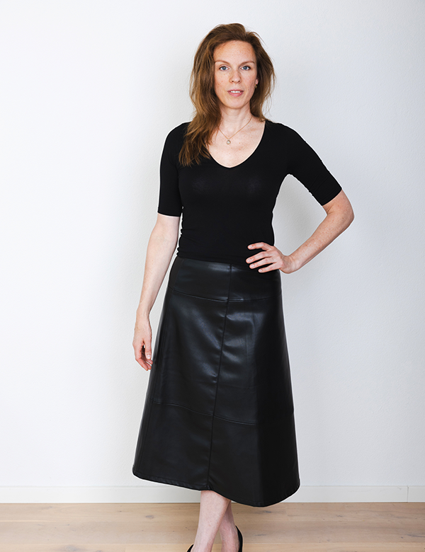Vrouwelijk model met rossig haar Erika Z.