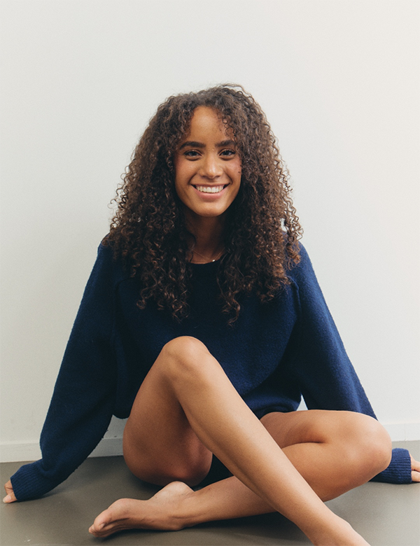 Vrouwelijk model met donkerbruin haar Fabiana A.